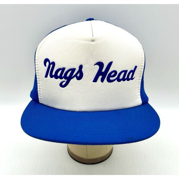 Vintage Nags Head SnapBack Hat Beach USA Destination 80s Vacation Trucker Dad - Picture 1 of 11